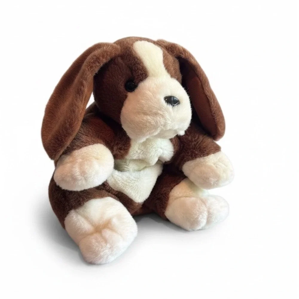 VTG Mango Teddy Bear Co Plush Dog Backpack Brown Cream Adjustable Straps Kidcore